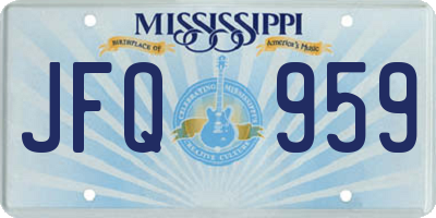 MS license plate JFQ959