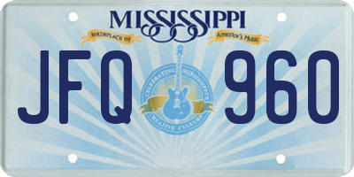 MS license plate JFQ960
