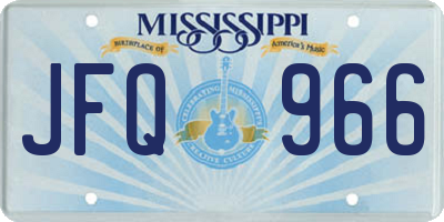 MS license plate JFQ966