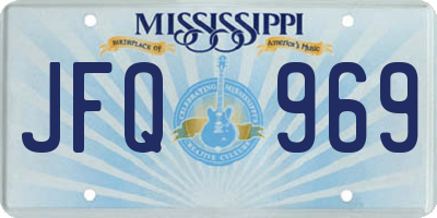 MS license plate JFQ969
