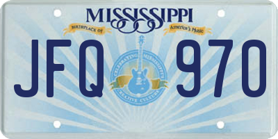 MS license plate JFQ970