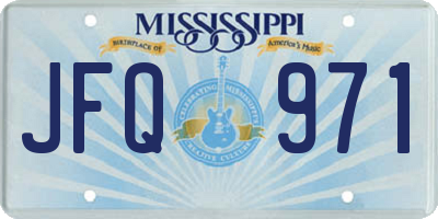 MS license plate JFQ971