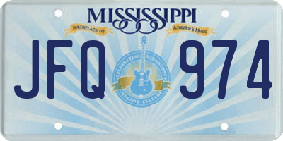MS license plate JFQ974