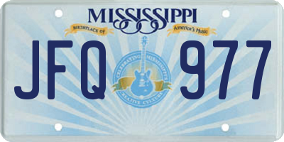 MS license plate JFQ977