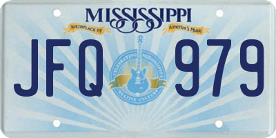 MS license plate JFQ979