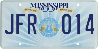 MS license plate JFR014