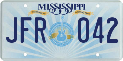 MS license plate JFR042