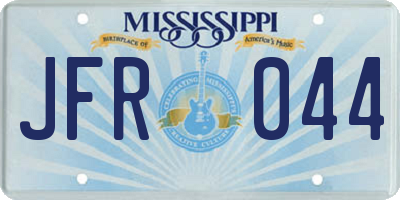 MS license plate JFR044