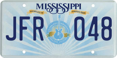 MS license plate JFR048