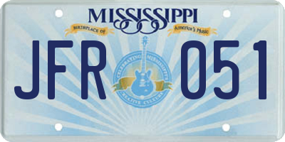 MS license plate JFR051