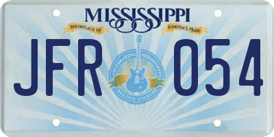 MS license plate JFR054