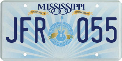 MS license plate JFR055