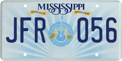 MS license plate JFR056