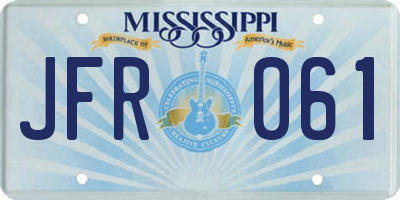 MS license plate JFR061