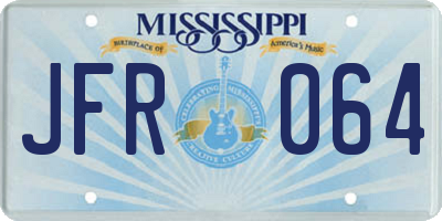MS license plate JFR064