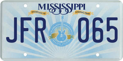 MS license plate JFR065