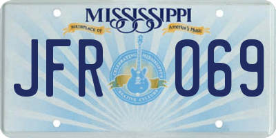 MS license plate JFR069