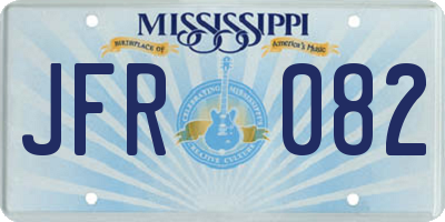 MS license plate JFR082