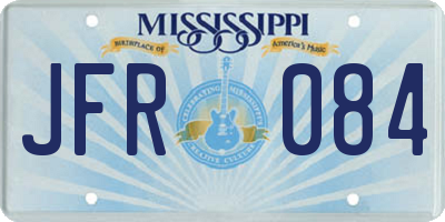 MS license plate JFR084