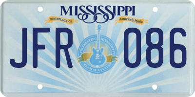MS license plate JFR086