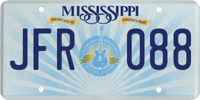MS license plate JFR088