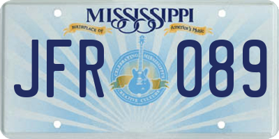 MS license plate JFR089