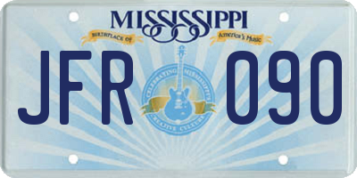 MS license plate JFR090