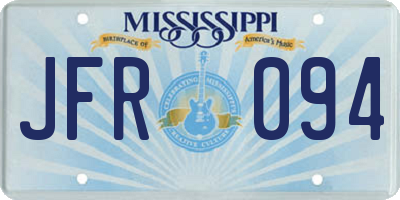 MS license plate JFR094