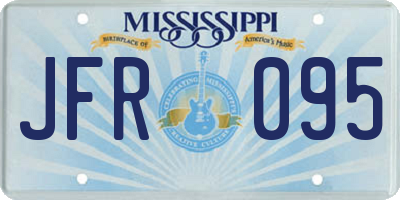MS license plate JFR095