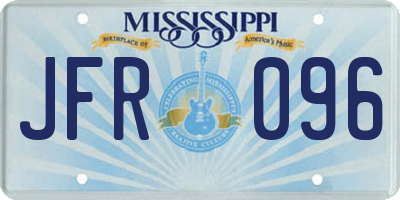 MS license plate JFR096