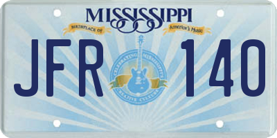 MS license plate JFR140