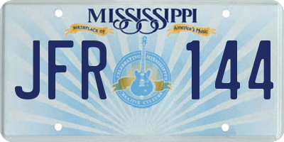 MS license plate JFR144