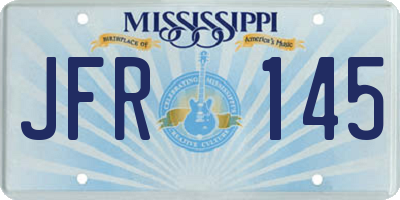 MS license plate JFR145