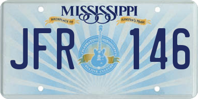 MS license plate JFR146