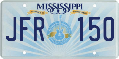 MS license plate JFR150