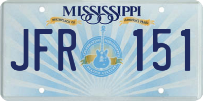 MS license plate JFR151