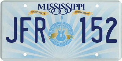 MS license plate JFR152