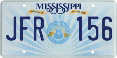 MS license plate JFR156