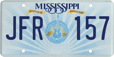 MS license plate JFR157