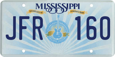 MS license plate JFR160