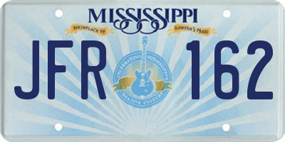 MS license plate JFR162