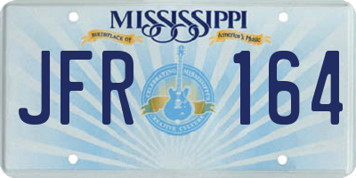 MS license plate JFR164