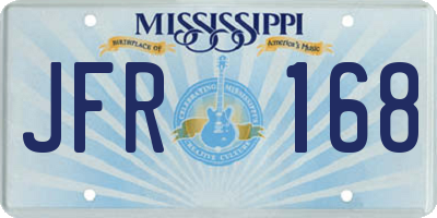 MS license plate JFR168