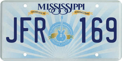 MS license plate JFR169