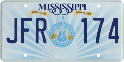 MS license plate JFR174