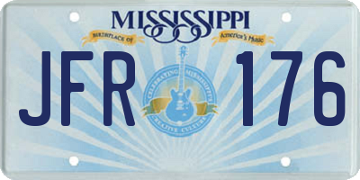 MS license plate JFR176