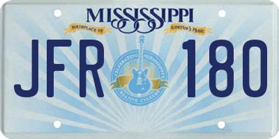 MS license plate JFR180