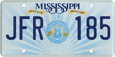 MS license plate JFR185