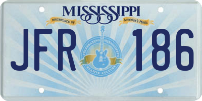 MS license plate JFR186