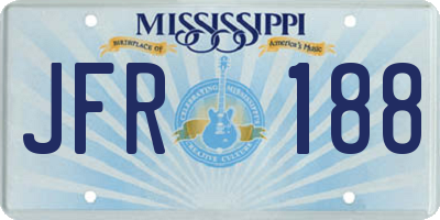 MS license plate JFR188